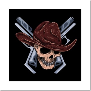 Cowboy skull Posters and Art